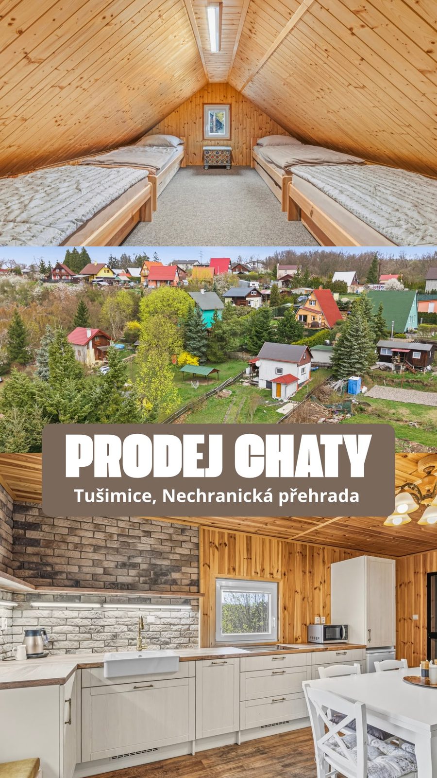 Prodej chaty, Tušimice, Nechranická přehrada